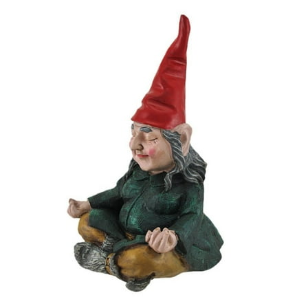 Homestyles Meditating Yoga ZEN "Zelda" the Female Old World Classic Garden Gnome Statue 11"H