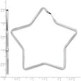 thumbnail image 4 of Sterling Silver Rhodium-Plated 2mm Star Hoop Earrings (58.5 X 62.25) Made In Italy qe14827, 4 of 5