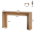 thumbnail image 6 of Tribesigns Farmhouse Console Table, 55-Inch Wooden Sofa Table with Storage for Entryway, Foyer, Hallway, Living Room, Easy Assembly (Light Oak Brown), 6 of 10
