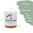 thumbnail image 2 of Elanze Designs Coffee Bar Love Is Brewing Barista Latte Ceramic Cork Bottom White Large Capacity Utensil Holder Crock for Countertop Storage, Stylish & Durable for Cooking Tools, 2 of 3