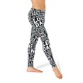 thumbnail image 2 of Alexandra Collection Leggings Love Dance pour Femmes Noir/blanc, 2 of 4