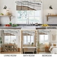 thumbnail image 5 of 2 Pack Beach Ocean Wave Valance for Window Abstract Art Coastal Brown Gradient Kitchen Valance Rod Pocket Short Curtain Topper Decorative Window Treatment for Living Room Bedroom 42"x12", 5 of 8