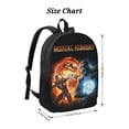 thumbnail image 2 of Mortal Kombat Backpack, Large Capacity Laptop Backpack, Durable Water-Resistant Daypack, 17.3x12.2x5.5 Inch, 2 of 8