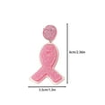 thumbnail image 3 of Cancer Awareness Ribbon Acrylic Earrings for Support and, 3 of 4