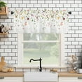 thumbnail image 5 of Spring Summer Eucalyptus Leaf Kitchen Curtains Valances for Windows Sage Green Leaves Floral Valance Farmhouse Short Rod Pocket Window Curtain 1 Panel for Spring Window Treatment Decorations 54x18inch, 5 of 6
