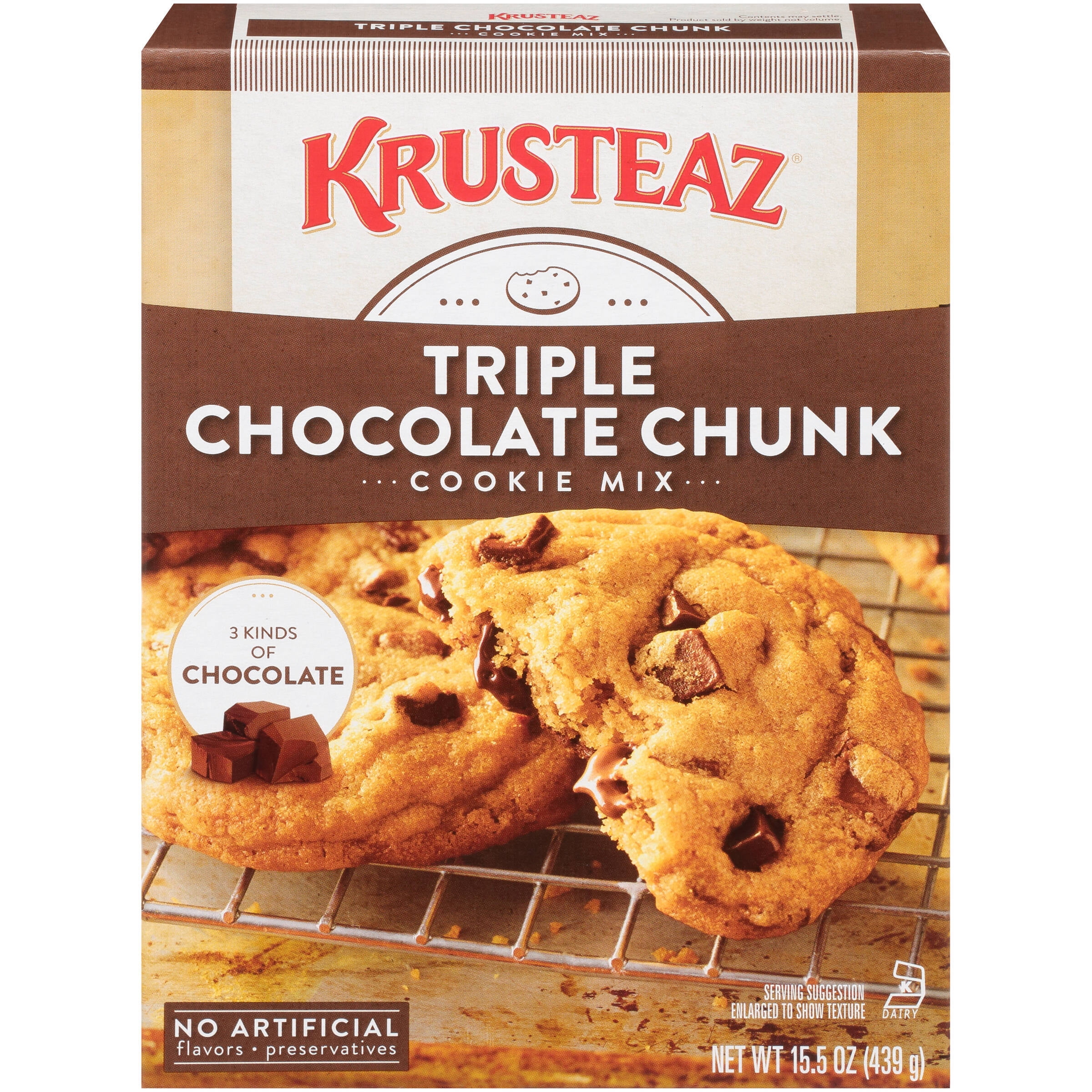 Krusteaz Triple Chocolate Chunk Cookie Mix 15.5 OZ Box