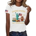 thumbnail image 2 of USA Merchandise 250th Anniversary – Women's 250 Years of Freedom Shirt, 1776-2026 American Independence Top, Cute Patriotic Tee for Gifts & Parties(White,XXL), 2 of 4