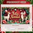 thumbnail image 2 of Colorful Ornaments Christmas Banner Golden Stars Holiday Display Gift Boxes Cactus Decor Navidad Backdrop for Christmas Party Indoor Celebration Xmas Gathering, 2 of 9