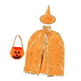 thumbnail image 3 of Conjunto disfraz Halloween Yinane Capa Mago Naranja, 3 of 8