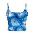 thumbnail image 4 of LVHAOGJOB Camisole d'Été pour Femmes Col Rond Bretelles Spaghetti Ajustables Chandail à Enfiler Imprimé Femmes, 4 of 5