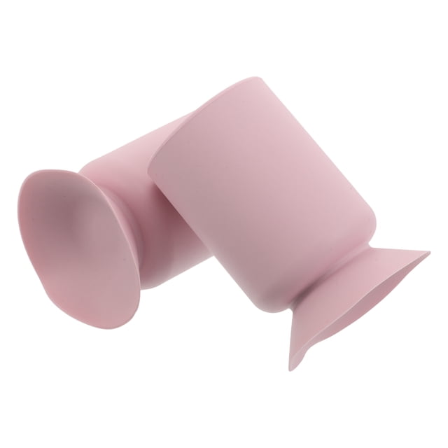 BESTYASH 2Ud Organizador De Brochas Y Portalápices De Silicona Con Ventosa Rosa Antideslizante Para Escritorio