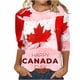 thumbnail image 2 of Fiudx Liquidación de Ahorros de Verano Camiseta Estampada a La Moda para Mujer, Blusa de Mangas 3/4, Tops Informales con Cuello Redondo, 2 of 4