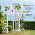 thumbnail image 4 of Ktaxon PVC Garden Arch 7Ft Garden Arch Arbor w/ Door for Outdoor Wedding, 4 of 7