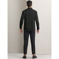 thumbnail image 3 of Unique Bargains Men's Long Sleeve Regular Fit Business Button Down Formal Shirt XL Black, 3 of 6