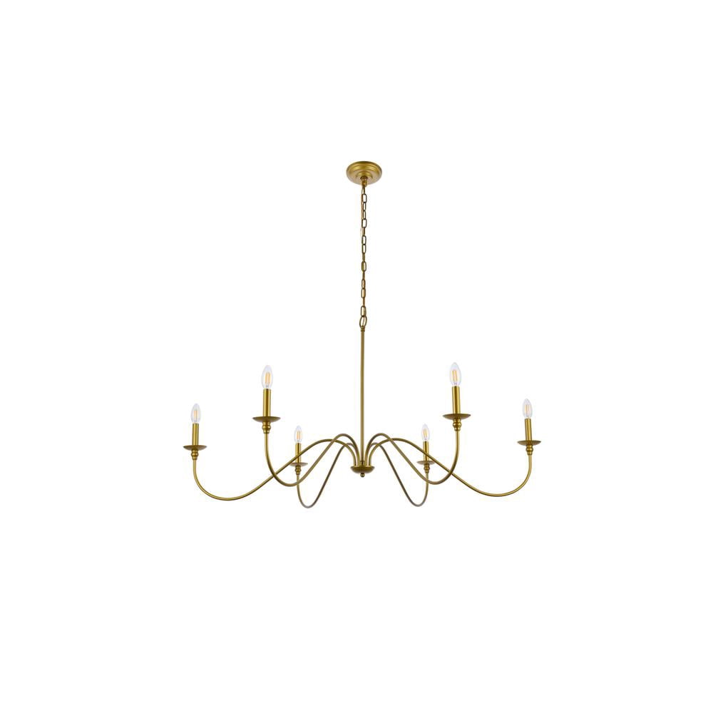 Living District Rohan 48 inch chandelier in brass
