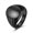 Black, variant on Stainless Steel Black Platinum Gun Plated Men's Plain Band Ring Textured Matte Size 10 B554