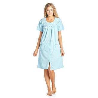 sachin and babi light blue dress Casual Nights Women's Cotton Duster with Pockets, Long Quilted Housecoat Robe  Dress