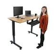 thumbnail image 2 of Stand Up Desk Store Large Clamp-On Retractable Adjustable Height Under Desk Keyboard Tray | for Desks Up to 1.5" (Large, 33" Wide), 2 of 9