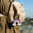 thumbnail image 5 of Llavero tejido a mano TUNC arco iris bohemio colorido para monedero o llave de coche, 5 of 5