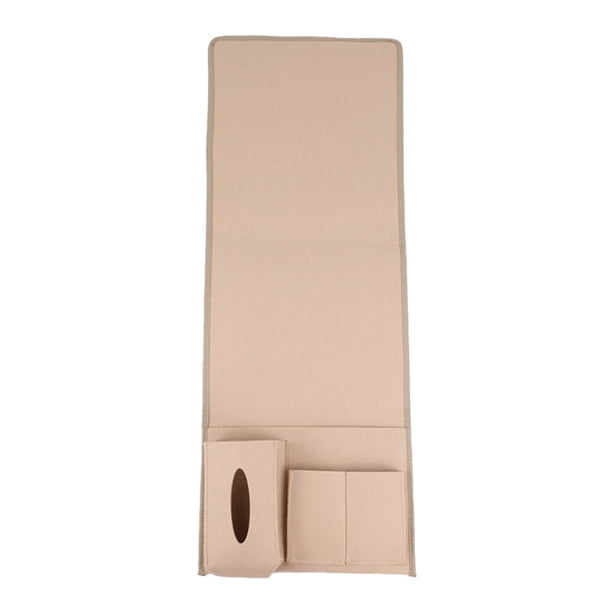 Matsuzay Bolsillo de cuero para almacenamiento junto a la cama, almacena fácilmente elementos esenciales junto a la cama, bolsa organizadora Almacenamiento y organización del hogar beige