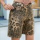 thumbnail image 5 of Pantalones Cortos Vaqueros para Mujer, Hasta la Rodilla, Modernos, Estilo Y2K, de Cintura Alta, Pierna , Informales, de Verano, con Bolsillos Estampado de Leopardo M, 5 of 10