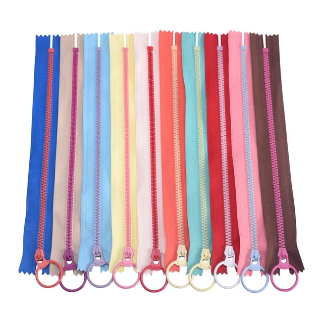 Thinsony DIY Sewing Handwork Bag Garment Accessory Resin Zippers Making Essential Accessory For Handmade 25cm 20 pieces 1Set