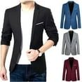 thumbnail image 1 of Fashion Men´s Casual Slim Fit Formal One Button Suit Blazer Coat Jacket Tops, 1 of 4