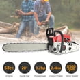 thumbnail image 3 of 58CC 2-Stroke Gas Power Chain Saw, 20Inch Chainsaw With 2.4KW Engine High Power, Tree Saw With Pole, Pinkway Chainsaw With Comfortable Handle Used For Deforestation, Family Logging, 3 of 10