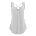 thumbnail image 3 of Cathalem Women'sTank Top Form Fitting Scoop Neck Ribbed Knit Basic Cami Shirts,Grey XXL, 3 of 4
