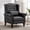 Black, variant on IPKIG Accent Chair, Button Tufted High Back Wingback Armchair with Wood Legs for Living Room
