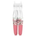 thumbnail image 5 of NAISIBABY Girls Suspenders Jumpsuit, Sleeveless Fashion Printed Summer Romper Pink 4T, 5 of 5