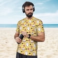 thumbnail image 4 of Wukai Rabbit Hunger Print Men's Short-Sleeved Mesh T-Shirt,Quick-Dry Short Sleeve Workout T-Shirt-X-Small, 4 of 8