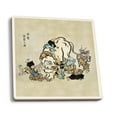 thumbnail image 1 of Blind Monks Examining an Elephant, Japanese Wood-Cut (Absorbent Ceramic Coasters Set of 4 Matching Images, Cork Back, Kitchen Table Decor), 1 of 3
