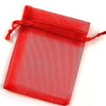 thumbnail image 4 of 100 bolsas de organza con cordón para joyería, dulces, fiestas, bodas, regalos (5 x 7 pulgadas, rojo), 4 of 5