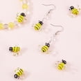 thumbnail image 7 of 1 Box 12Pcs Bee Beads Bulk Handmade Lampwork Glass Beads Cute Bumble Bee Honeybee Yellow 3D Tiny Insects Glaze Loose Spacers for DIY, 7 of 7