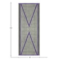 thumbnail image 2 of Casavani Hand Block Printed Cotton Dhurrie Square Living Room Carpets, Purple 8x8 feet, 2 of 6