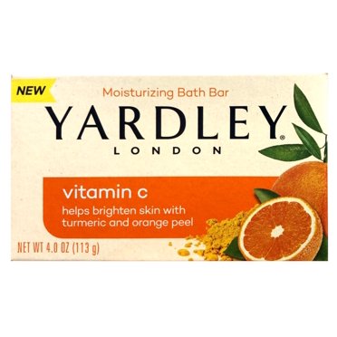 Yardley London Vitamin C Turmeric & Orange Peel Moisturizing Bath Bar...