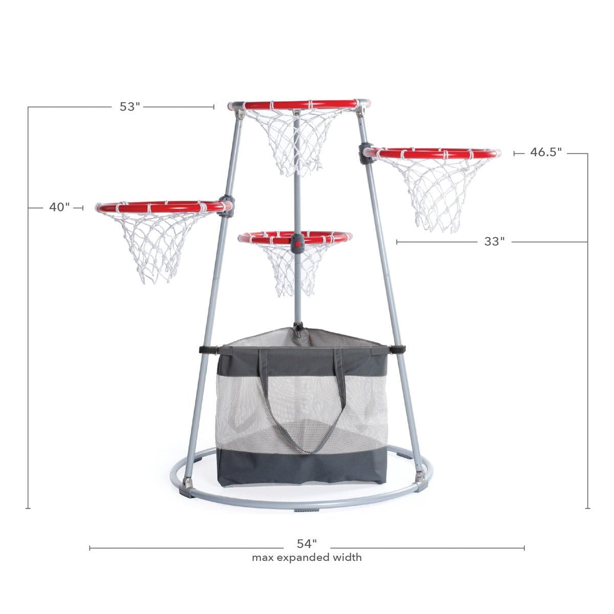 Kaplan Early Learning Company 4-Hoop Basketball Play Set with Storage Bag