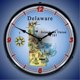 thumbnail image 2 of 20041090 Reloj del estado de Delaware - Fabricado en EE. UU. Collectible Sign & Clock 20041090, 2 of 2