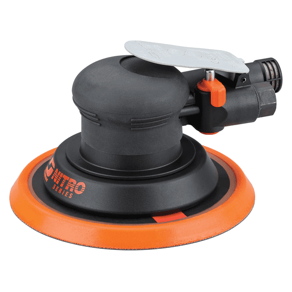 NS5 Nitro 5" (127 mm) Diameter Random Orbital Sander, Non-Vacuum, Vinyl Pad Face | Proportionate 3/16" (5 mm) Diameter Orbit | 12000 RPM Pneumatic Motor