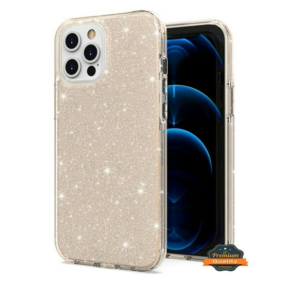 For Apple iPhone 15 Pro Max (6.7") Glitter Sparkle Bling Shiny Slim Hybrid Shockproof Rubber Silicone Soft TPU Protective Phone Case Cover by Xpression - Clear