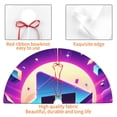 thumbnail image 3 of Lsque Geometry Dash Print Christmas Tree Skirt, Tree Skirt with Ties or Velcro, Perfect for Holiday Decorations, Halloween, and New Year-30", 3 of 7