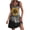 Black, variant on Women's Sunflower Distressed Print Sleeveless V-Neck Nightdress with Pockets Side Slit Casual Sleepwear Loungewear