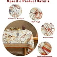 thumbnail image 4 of Fall Thanksgiving Tablecloth, Brown Paisley Pumpkin Rectangle Table Cloths 60 x 102 for Fall Harvest Festival Decorations, Perfect for Home Kitchen Dinner Party Holiday Picnic Table Cover, 4 of 6