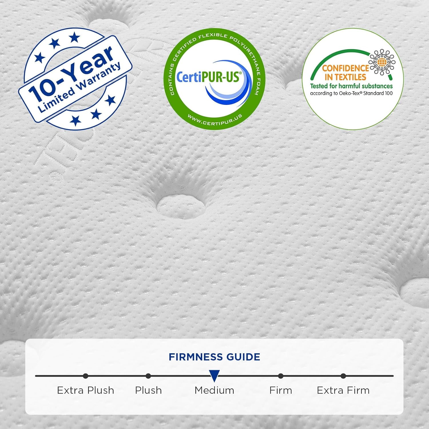 Mubulily 10 inch Mattresses Full,  Hybrid Mattresses in a Box with Gel Memory Foam, Medium Firm