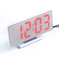thumbnail image 2 of Cateissary Reloj Despertador de acrílico/espejo, Reloj Digital LED, Control de voz, tiempo de repetición, pantalla de temperatura, modo nocturno, Reloj Decoración del hogar No.06 Cateissary JJ25294-06B, 2 of 6