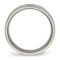 thumbnail image 5 of Auriga Fine Jewelry Titanium w/CZ 5mm Grooved Comfort Fit Band for Men Size 7.5, 5 of 6
