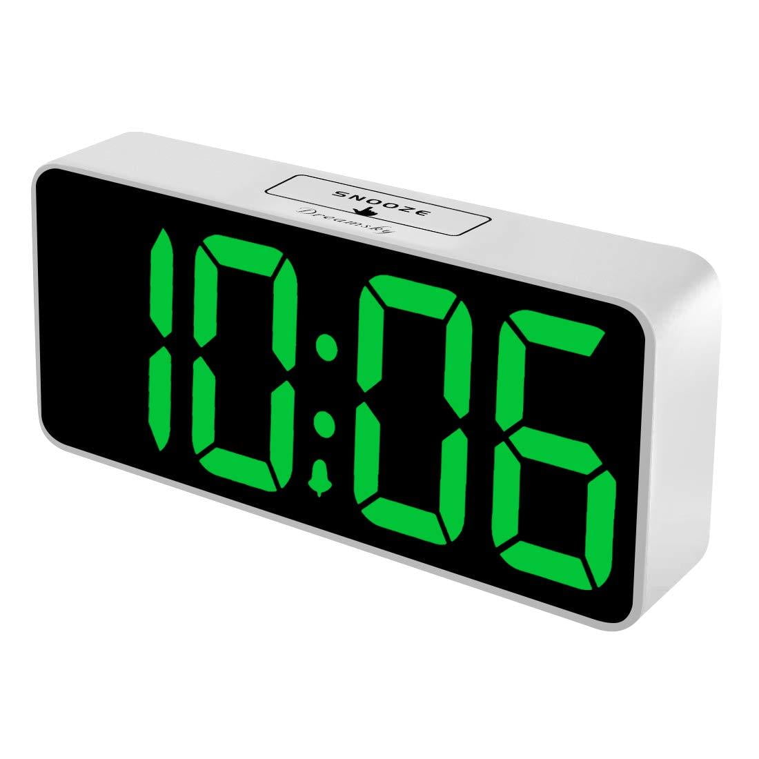 DreamSky Large Digital Alarm Clock with USB Port for Bedroom 