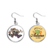 thumbnail image 1 of Flores y mariposas Pendiente del lóbulo de la joyería del pendiente de la hoja del otoño Unbranded M, 1 of 3