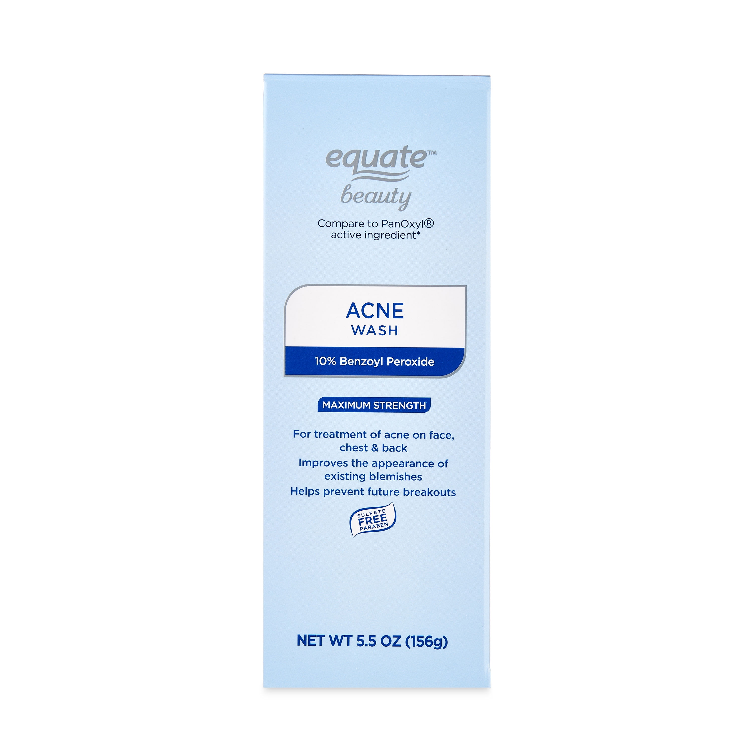 Equate Maximum Strength Acne Wash, 10% Benzoyl Peroxide, 5.5 oz